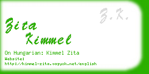 zita kimmel business card